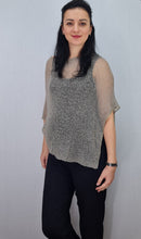 Load image into Gallery viewer, Crochet Lace Knit Small Poncho - Taupe