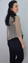 Load image into Gallery viewer, Crochet Lace Knit Small Poncho - Taupe