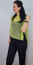 Load image into Gallery viewer, Crochet Lace Knit Small Poncho - Lime