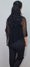 Load image into Gallery viewer, Crochet Lace Knit Small Poncho - Black