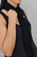 Load image into Gallery viewer, Crochet Lace Knit Small Poncho - Black