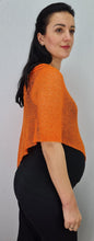 Load image into Gallery viewer, Crochet Lace Knit Small Poncho - Orange
