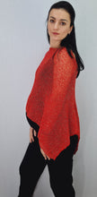 Load image into Gallery viewer, Mimosa Ladies Glitter Small Poncho - Red Gold