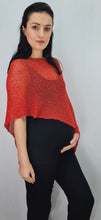 Load image into Gallery viewer, Mimosa Ladies Glitter Small Poncho - Red Gold