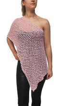 Load image into Gallery viewer, Popcorn Style Crochet Poncho - Baby Pink