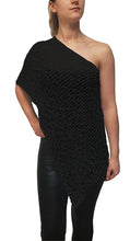 Load image into Gallery viewer, Popcorn Style Crochet Poncho - Black