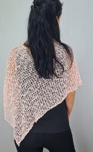 Load image into Gallery viewer, Popcorn Style Crochet Poncho - Baby Pink