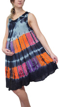 Load image into Gallery viewer, L'Affair Ladies Umbrella Cut Maternity Pregnancy Floral Print Sleeveless Lightweight Casual Beach Summer Dress (Black Purple, One Size)