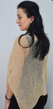 Load image into Gallery viewer, Mimosa Ladies Glitter Small Poncho - Cream Gold