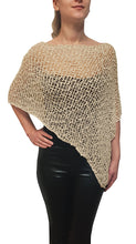 Load image into Gallery viewer, Popcorn Style Crochet Poncho - Cream