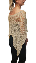 Load image into Gallery viewer, Popcorn Style Crochet Poncho - Cream