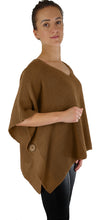 Load image into Gallery viewer, Oversized V-Neck Poncho-Latte