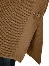 Load image into Gallery viewer, Oversized V-Neck Poncho-Latte