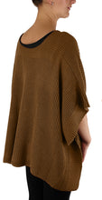 Load image into Gallery viewer, Oversized V-Neck Poncho-Latte