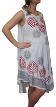 Load image into Gallery viewer, L'Affair Ladies Umbrella Cut One Size Floral Print Sleeveless Beach Summer Dress Fits UK 8-18 (Cool White Summer)