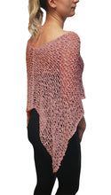 Load image into Gallery viewer, Popcorn Style Crochet Poncho - Dusty Pink