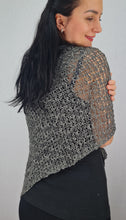 Load image into Gallery viewer, Popcorn Style Crochet Poncho - Dark Grey