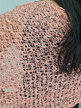 Load image into Gallery viewer, Popcorn Style Crochet Poncho - Dusty Pink