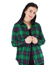 Load image into Gallery viewer, Flannel Shirts 100% Cotton Checked Green/Navy