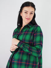 Load image into Gallery viewer, Flannel Shirts 100% Cotton Checked Green/Navy