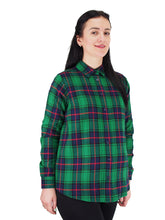 Load image into Gallery viewer, Flannel Shirts 100% Cotton Checked Green/Navy