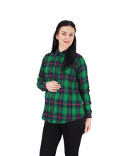 Load image into Gallery viewer, Flannel Shirts 100% Cotton Checked Green/Navy