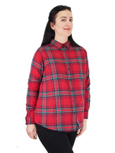 Load image into Gallery viewer, Flannel Shirts 100% Cotton Checked Red/Forest Green