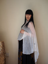 Load image into Gallery viewer, Crochet Lace Knit Batwing Poncho - White