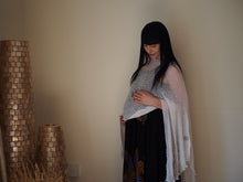 Load image into Gallery viewer, Crochet Lace Knit Batwing Poncho - White