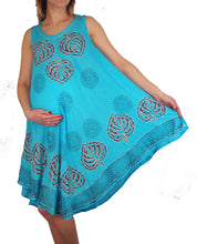 Load image into Gallery viewer, Ladies, Umbrella, Cut, Maternity, Pregnancy, Floral, Print, Sleeveless, Lightweight, Beach, Summer, Dress,