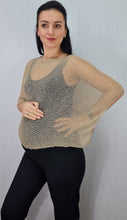 Load image into Gallery viewer, Crochet Lace Knit Small Poncho - Fawn