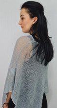 Load image into Gallery viewer, Mimosa Ladies Glitter Small Poncho - Grey Silver