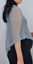 Load image into Gallery viewer, Crochet Lace Knit Small Poncho - Grey