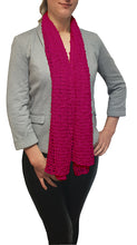 Load image into Gallery viewer, Popcorn Style Crochet Poncho - Hot Pink