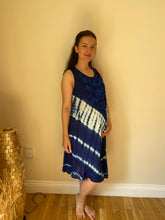 Load image into Gallery viewer, L'Affair Ladies Umbrella Cut Maternity Pregnancy Floral Print Sleeveless Lightweight Casual Beach Summer Dress (Midnight Blue Floral, One Size)