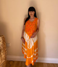 Load image into Gallery viewer, L'Affair Ladies Umbrella Cut Maternity Pregnancy Floral Print Sleeveless Lightweight Casual Beach Summer Dress (Orange Rainbow, One Size)