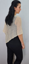 Load image into Gallery viewer, Mimosa Ladies Glitter Small Poncho -Ivory Gold