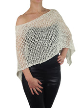 Load image into Gallery viewer, Popcorn Style Crochet Poncho - Ivory