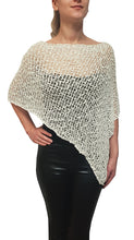 Load image into Gallery viewer, Popcorn Style Crochet Poncho - Ivory