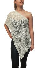 Load image into Gallery viewer, Popcorn Style Crochet Poncho - Ivory