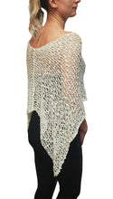 Load image into Gallery viewer, Popcorn Style Crochet Poncho - Ivory