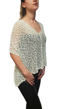 Load image into Gallery viewer, Popcorn Style Crochet Poncho - Ivory