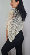 Load image into Gallery viewer, Popcorn Style Crochet Poncho - Ivory