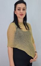 Load image into Gallery viewer, Crochet Lace Knit Small Poncho - Latte