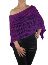Load image into Gallery viewer, Popcorn Style Crochet Poncho - Lilac