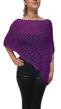 Load image into Gallery viewer, Popcorn Style Crochet Poncho - Lilac
