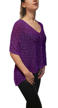 Load image into Gallery viewer, Popcorn Style Crochet Poncho - Lilac