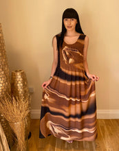 Load image into Gallery viewer, Long Smocked Dress - One Size Black Latte