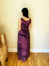 Load image into Gallery viewer, Long Smocked Dress - One Size Burgundy Abstract