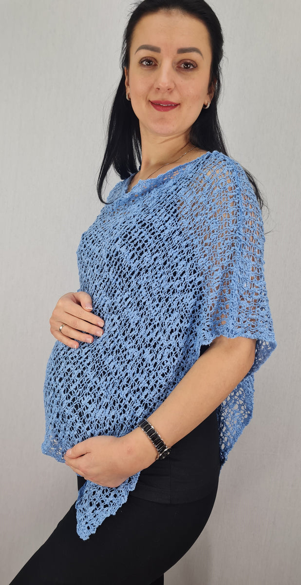 Poncho Dentelle Extensible Bali Femme – Crochet Batwing Volants Boho Chic Léger Toutes Saisons
